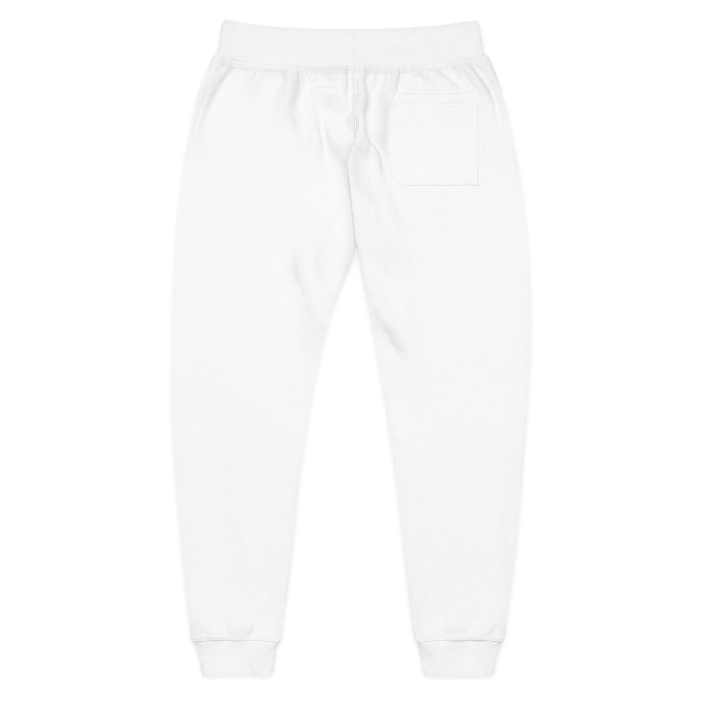 Embroidered White Fleece Sweatpants — Cozy Everyday Joggers