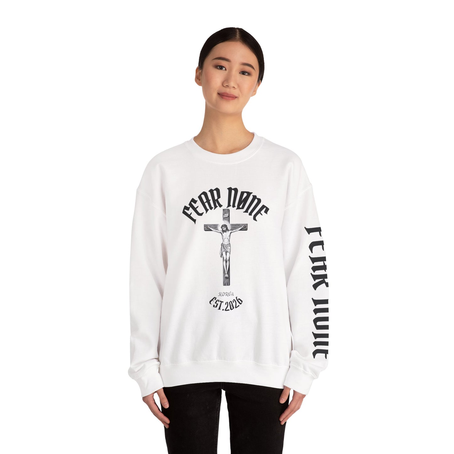 Psalms 118 6 code “FEAR NONE” Sweatshirt